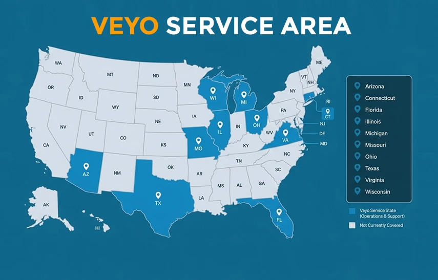 Veyo Service Area