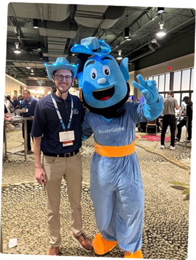 Cameron Craig with the Genie at NEMTAC Transform 2025