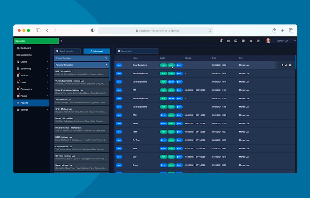 Use report templates or customize your own