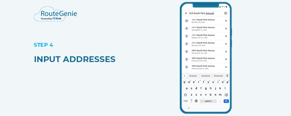 Step 4: Input Addresses